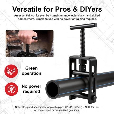 Emergency Water Shut Off Tool for 0.2 to 1.5 Inch Pipes - Manual Clamp for PE PEX PVC PPR PP Plumbing in use