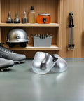 Built Different Steel Toe Caps For Work Boots That Lock Down Your Toes On The Daily Heavy Duty overshoe cover on a workbench.
