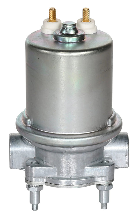 Front view of 12V Electric Fuel Pump Replacement For Cars, Fleets, Industrial And Recreational Vehicles, High Flow