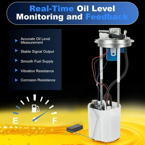 Drop-In Electric Fuel Pump Assembly For Chevy Silverado 1500 And GMC Sierra 1500 2014-2018 With features and icons visible