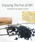 Antler Themed Family Tree Wall Art For Living Room With 3D Removable Picture Frame Collage and DIY Acrylic Stickers Kit
