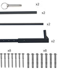 Parts of Adjustable Ladder Ceiling Rack For Overhead Garage Storage Holds Up To 150 Lbs Heavy Duty Powder Coated Steel