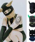 Knitted Full Face Ski Mask Balaclava For Winter Outdoor Gear in various colors, with cozy polyester wool face cover and novelty knitting vibes.