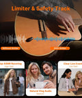 Fingers adjusting limiter on acoustic guitar, featuring Air SE Wireless Mini Mic For iPhone And Android With AI Noise Cancellation