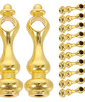 12 Pack Gold Shelf Rail Brackets for Cabinets and Bars, 6mm Hole Metal Construction, showcasing detailed design and finish.