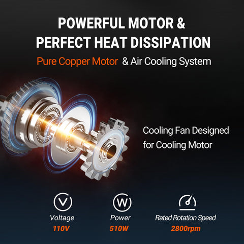 Beefy 110V Electric Hoist Winch 440 Lbs Capacity pure copper motor with air cooling system for efficient performance