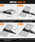 Installation steps for Universal 2 Inch Receiver Built Tough Golf Cart Hitch For Club Car EZGO Yamaha Backseat Footrest Carts