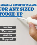 Perfect White Multi Surface Touch Up Paint Pen With Built-In Brush Fast Dry Water Based Acrylic Low Odor 1.5 Fl Oz Semi Gloss Finish