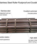 Roller Conveyor System With 2.5 Cm Galvanized Steel Rollers, Durable Unloading Solution For Warehouse Delivery And Material Handling, Over 150 Cm Length That Splices, 30 To 40 Cm Wide Steel Frame, Built For DIY And Industrial Use, stainless steel rollers stacked