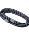 Coiled grey Starlink Gen 3 cable with silicone caps for protection from dust and water, featuring snap fastening for organization.