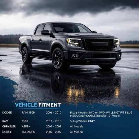 Dark gray Dodge Ram compatible with Front Brake Kit For 2006-2018 Dodge Ram 1500, 2007-2009 Durango, Chrysler Aspen And 2019-2024 Ram 1500 Classic.