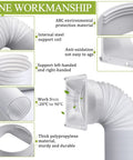 Portable Air Conditioner Exhaust Hose, 80 Inch Long, 5.9 Inch Diameter, ABC material, with square connector and ducting kit details