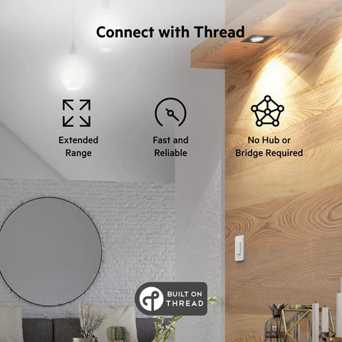 Thread Enabled Smart Light Switch For Apple HomeKit With Siri Control, 3 Way And Single Pole Compatibility, wall installation