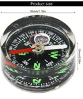 Miniature Bubble Compass For Outdoor Hiking And Camping Navigation Tool Durable Acrylic Easy Read Dial with size indicators