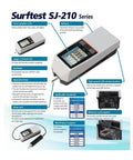No Sweat Plug And Play Dc Adapter And Power Cord For Portable Surface Roughness Tester Sj 210 with color LCD display and operation keys.