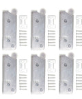 Push To Open Cabinet Latch Set 6 Pack Iron Spring Catches For Self Closing Doors with screws and plates