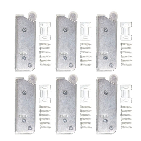 Push To Open Cabinet Latch Set 6 Pack Iron Spring Catches For Self Closing Doors with screws and plates
