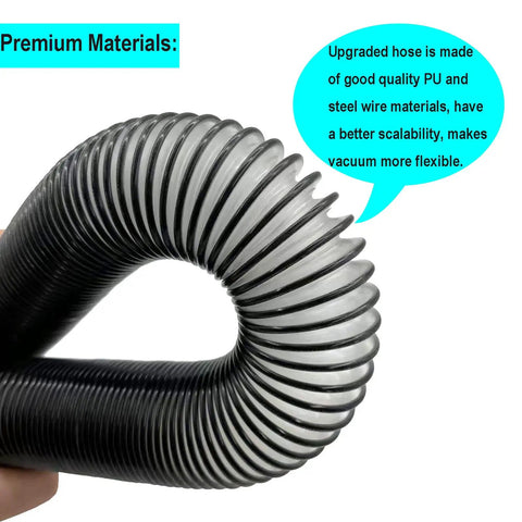 Close-up of Durable Hose Replacement For CleanView Swivel Pet Crosswave Vacuums 2252 2489 2486 2254 22543 24899 1831 with hand holding.