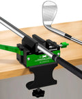 Professional Golf Club Regripping Kit With No Drill Vise Clamp And Quick Release Universal Fit 6 To 28 Millimeter Shafts on table.