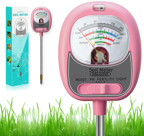 Go To All In One 4 In 1 Soil Test Kit With Moisture Meter pH Gauge Fertility And Sunlight Meter No Battery Required shown with packaging