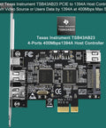 High Speed Firewire 400 PCIe Expansion Card With Four 1394A Ports, 3x 6Pin And 1x 4Pin, Includes Cables And Low Profile Bracket, Works With Windows And Mac OS, TI TSB43AB23 Chipset For Smooth Video Transfer. PCIe x1 card with four FireWire 400 ports