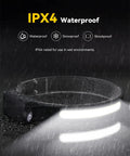 Rechargeable Headlamps With Red Light And 230 Degree Ultra Wide Beam, 7 Modes For All Day Brightness, 350 Lumens, Motion Sensor