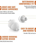 PartyPlug Ear Plugs For Concerts And Clubbing With 21dB Noise Reduction, Premium Hearing Protection That Keeps Jams Loud And Clear