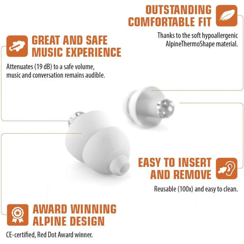 PartyPlug Ear Plugs For Concerts And Clubbing With 21dB Noise Reduction, Premium Hearing Protection That Keeps Jams Loud And Clear