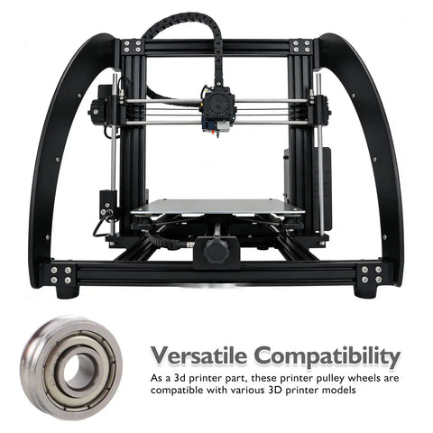 U Groove Pulley Wheel Set For 3D Printer Extruder Bearings And Gear Replacement, 12 Metal Pulleys For Smooth, Stable Operation, Easy Install, DIY Printer Repair And Upgrade Supplies, 3D printer frame and metal bearing