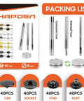 Leather Snaps And Fasteners Kit With 40 Sets Of 15mm Metal Snap Buttons And Setter Tools For Sewing Clothing Fabric