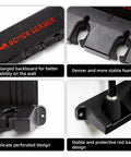 Close-up of Two Pack Vertical Fishing Rod Holder For Garage Wall Mount with adjustable clips and foam protection.