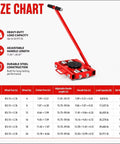 Heavy Duty Machinery Mover With Handle And 6 Ton Load Capacity Industrial Moving Skate Dolly size chart showing specs.