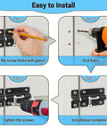 Installation steps for Two Pack Door Lock Latch Slide With Keyless Entry For Inside And Outside Doors Barrel Bolt