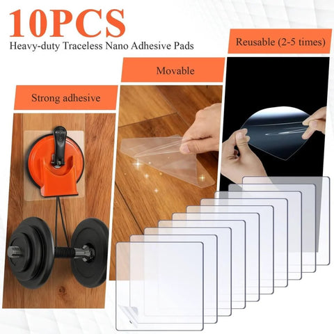 Pro Grade Floor Gap Fixer Tool With Strong Suction Cup And 10 Reusable Sticky Pads For Laminate Vinyl And Hardwood Floors