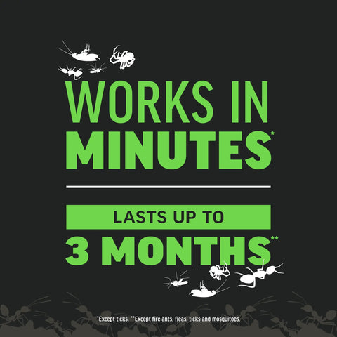 Text advertising Fast Acting Insect Killer For Lawns And Landscapes Ready To Spray 32 Oz effectiveness for 3 months