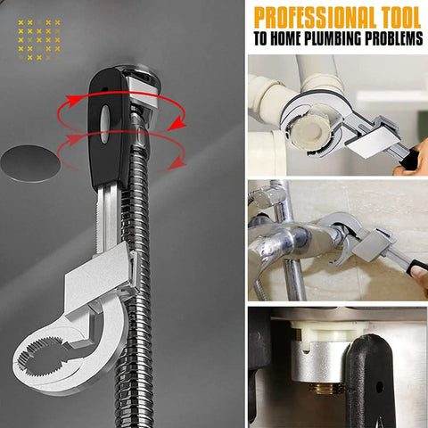 Adjustable Double Ended Wrench Set For Plumbing And Sanitary Installations used in various repair scenarios