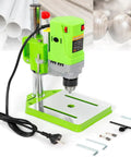 Solid 480W Mini Bench Drill Press With 1-10mm Chuck And Spacious Table For Diy Furniture,Jewelry,Makers Woodworking Heavy Duty Stable Base Precision Drilling Home Workshop Must Haves, green design