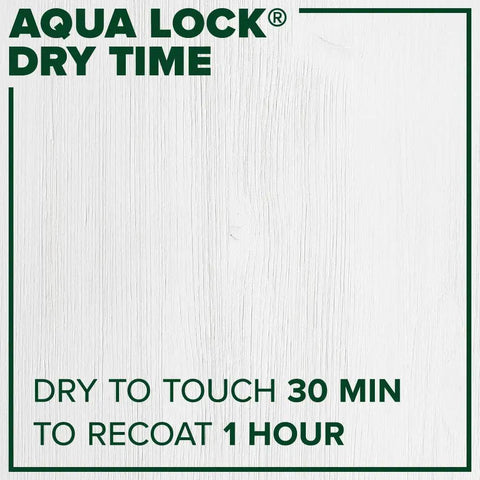Aqua Lock Plus 100 Percent Acrylic Water Based Stain Blocking Primer Sealer White Gallon drying time 30 min touch, 1 hr recoat
