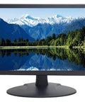 18.5 Inch LED CCTV Security Monitor with HDMI Downscaled 4K Support BNC In Out Built In Speaker and VESA Mount displaying landscape