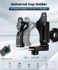Adjustable Bike Water Bottle Cage Fits 1.9 To 3.6 Inch Bottles On Handlebar Or Frame Universal Cup Holder For Bicycle Stroller Scooter Wheelchair ATV All Terrain Rides For Any Ride