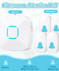 Attention Grabbing Classroom Doorbell Set With 4 Push Buttons And 1 Receiver Waterproof Wireless Buzzer For Teachers 1000 Feet