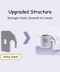 Adjustable Child Proof Door Locks With Door Strap Latch No Drill Setup showing alloy steel hook and latch mechanism