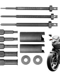Killer Heavy Duty 12 Piece Bearing Puller Kit For Wheel Hub Inner Hole Extraction With Smooth Inner Race Grip Heads For Fast And Clean No Damage Removal In Any Tight Spot Great For DIY Mechanics On All Cars, with puller rods and adapters