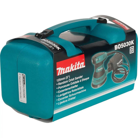 5 Inch Random Orbit Sander with Case for Smooth Rapid Sanding, Beast Mode 3.0 Amp Power Delivers 12,000 OPM on packaging
