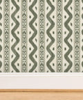 Killer Stripe Pattern Textured Leather Vinyl Wallpaper Rock Solid Commercial Grade Wallcovering For Offices Hotels And Restaurants Paste Required Pro Install green patterned wall with a textured finish