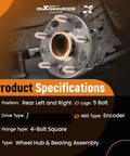 Rear Wheel Bearing And Hub Assembly 512353 For Honda Accord 2008 2012 And Acura TSX 2009 2014 5 Lug With ABS