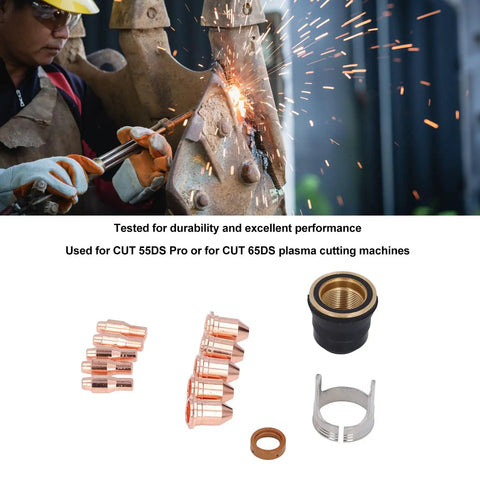 Durable Keenso Plasma Cutting Torch Consumables Set For Ipt45 with brass tips and plasma cutting components for CUT 55DS Pro and CUT 65DS.