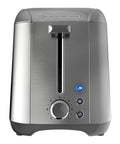Front view of 2-Slice Stainless Steel Toaster With Extra Wide Slots Rapid Toast Technology Sleek Countertop Design