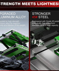 Heavy Duty Aluminum Motorcycle Scissor Lift Jack 1100 Lbs With Upgraded M16 Screw And Dual Reinforcement Shafts For Superior Stability