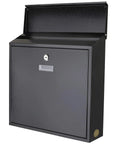 Sturdy Steel Metal Mailbox For Home And Office Wall Mount Drop Box With Wide Slot Lockable Mail Hatch 2 Keys Included